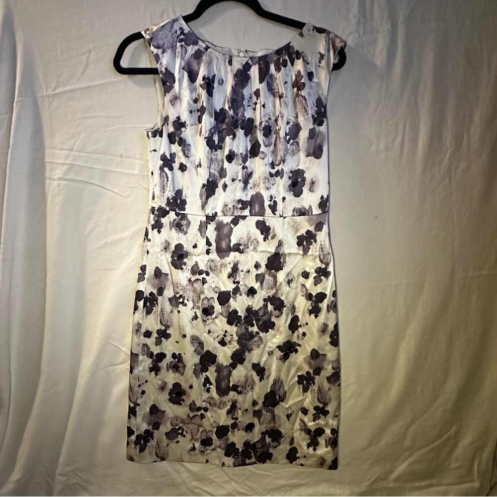 Ann Taylor silk blend dress. Derby Bridal shower rehearsal dinner feminine satin